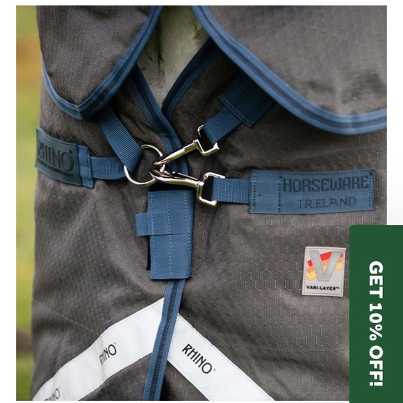 NWT 72” Hexstop Plus Horseware Ireland Rhino turnout, blanket waterproof 250g - Picture 7 of 11